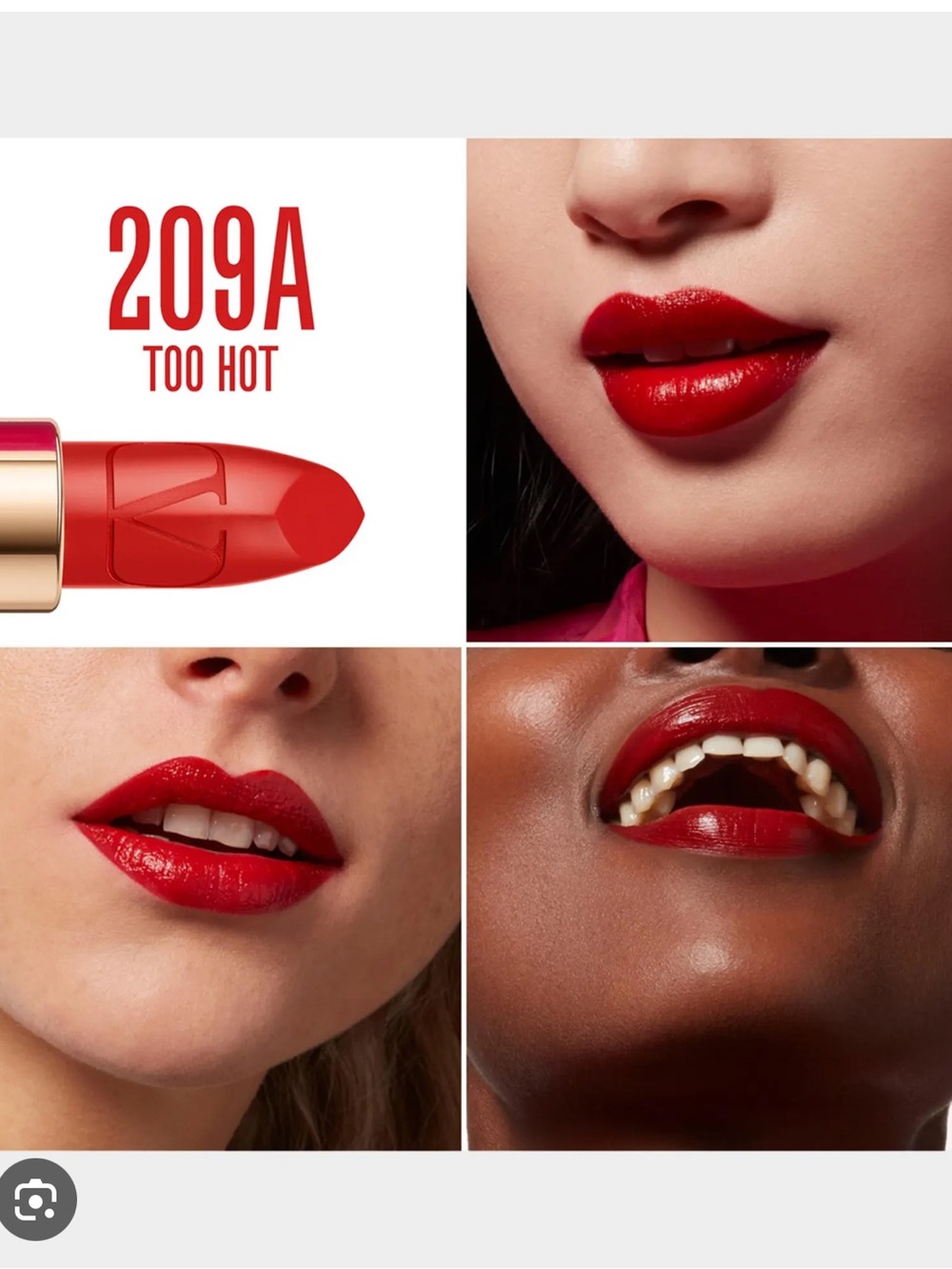 Valentino 209A too hot  Rosso Valentino Refillable Lipstick